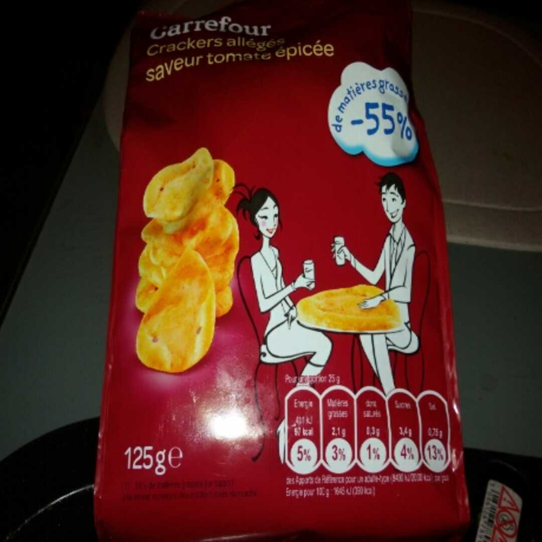 Carrefour Crackers Allégés Saveur Tomate Épicée
