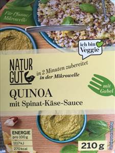 Naturgut Quinoa mit Spinat-Käse-Sauce