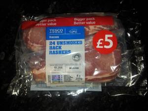 Tesco Unsmoked Back Bacon Rashers
