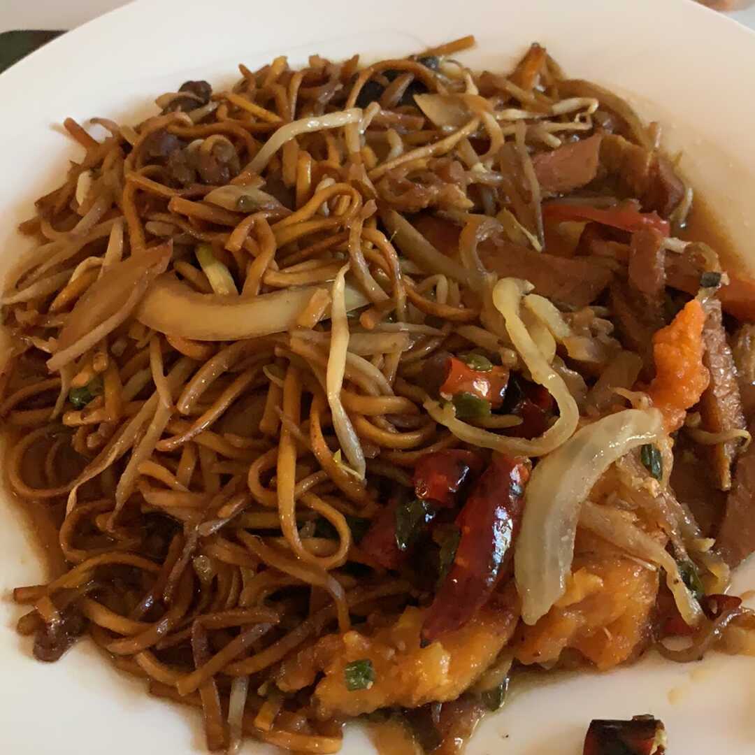 Chow Mein or Chop Suey with Meat and Noodles