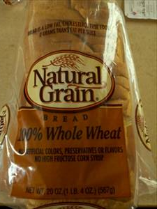 Natural Grain 100% Whole Wheat Bread