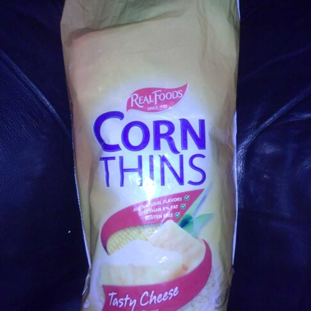 Real Foods Corn Thins Tasty Cheese