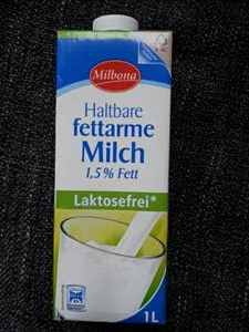 Milbona Haltbare Fettarme Milch 1,5% Laktosefrei