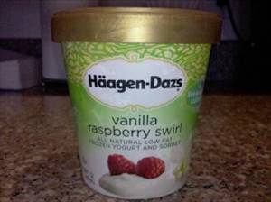 Haagen-Dazs Vanilla Raspberry Swirl Lowfat Frozen Yogurt