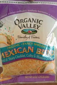 Organic Valley Organic Fancy Shredded Mexican Blend Cheese (Sharp Cheddar, Mild Colby, Monterey Jack)