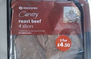 Morrisons Carvery Roast Beef Slices