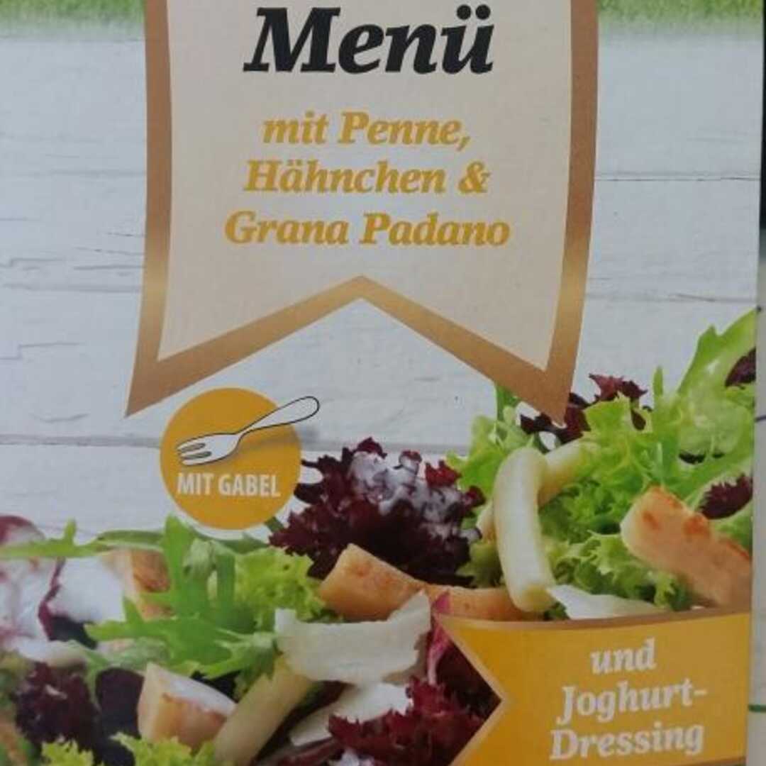Trader Joe's  Salat Menü mit Penne, Hähnchen & Grana Padano