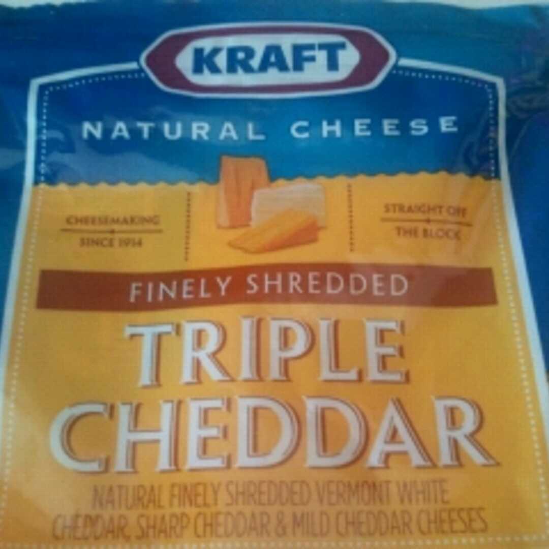 Kraft Natural Finely Shredded Triple Cheddar Cheese
