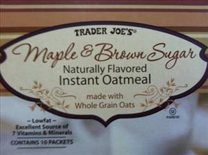 Trader Joe's Maple & Brown Sugar Instant Oatmeal