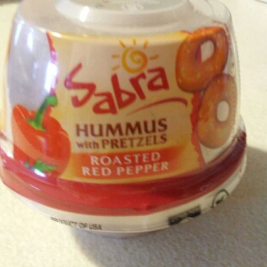 Sabra Roasted Red Pepper Hummus with Pretzel Crisps