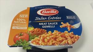 Barilla Italian Entrees Meat Sauce Gemelli