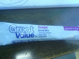 Great Value Sugar Free Grape Drink Mix