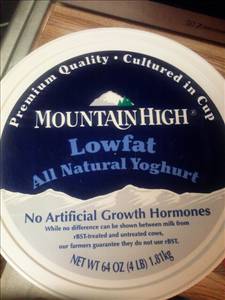 Mountain High Lowfat All Natural Plain Yoghurt (225 g)