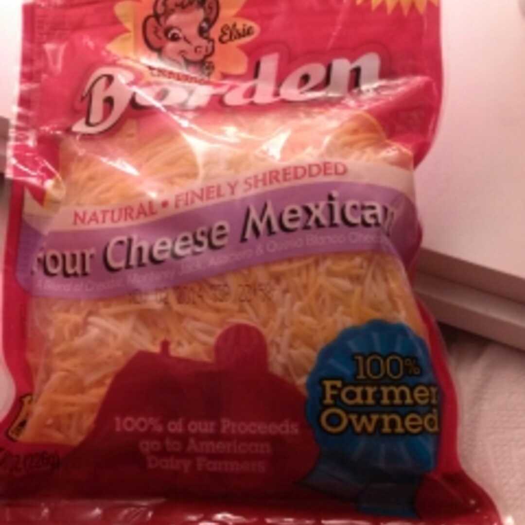Borden Four Cheese Mexican Finely Shredded