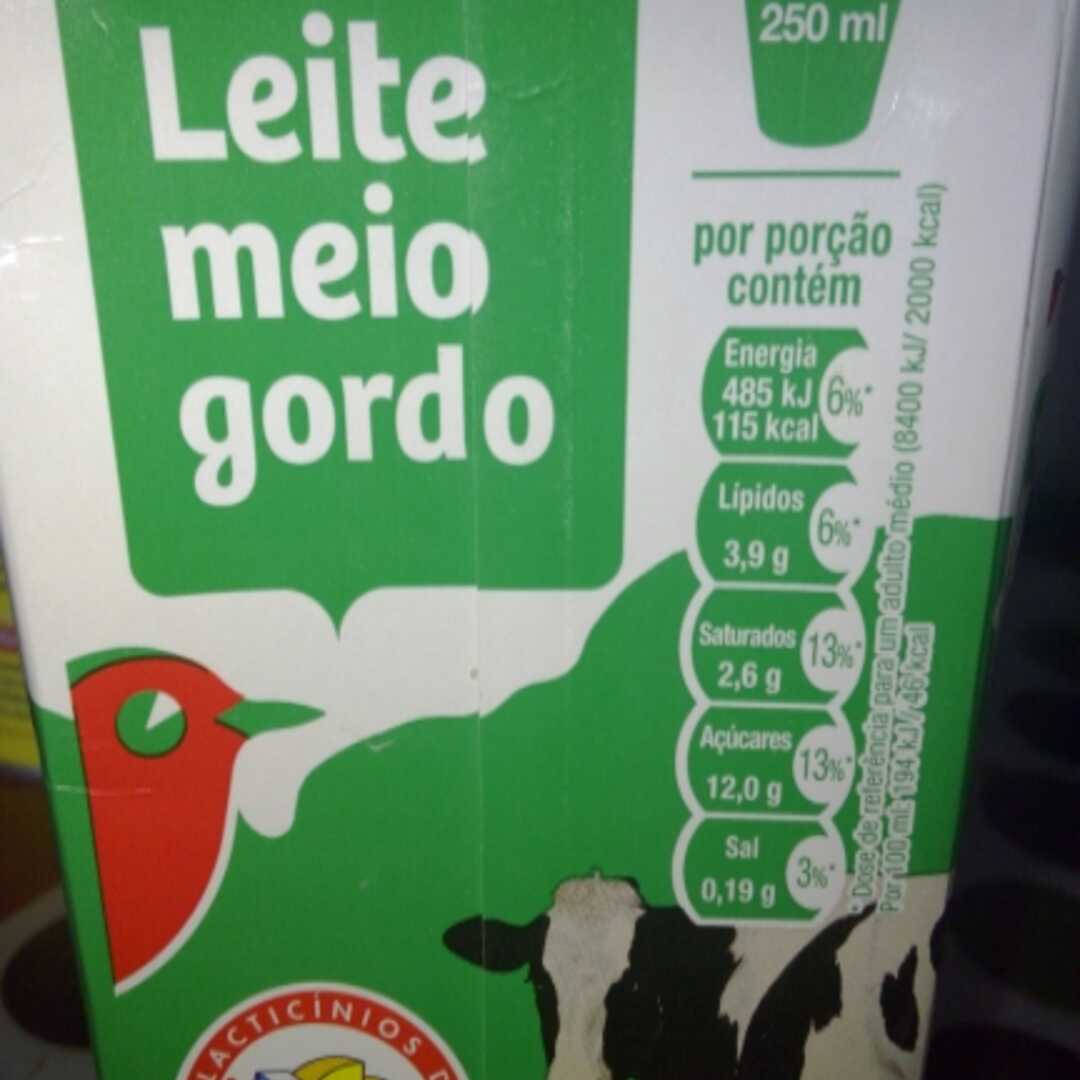 Auchan Leite Meio Gordo