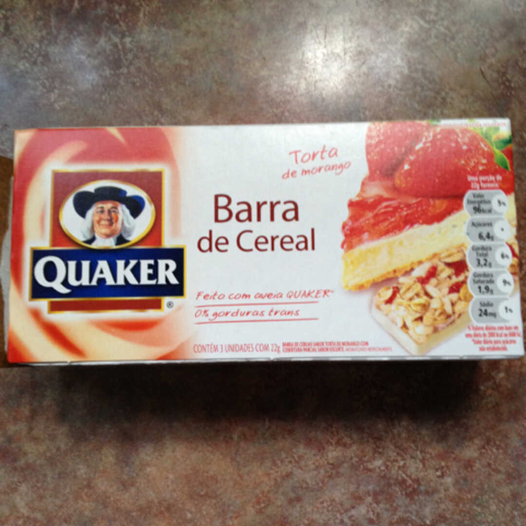 Quaker Barra de Cereal Torta de Morango