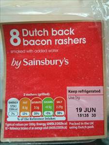 Sainsbury's Dutch Back Bacon Rashers