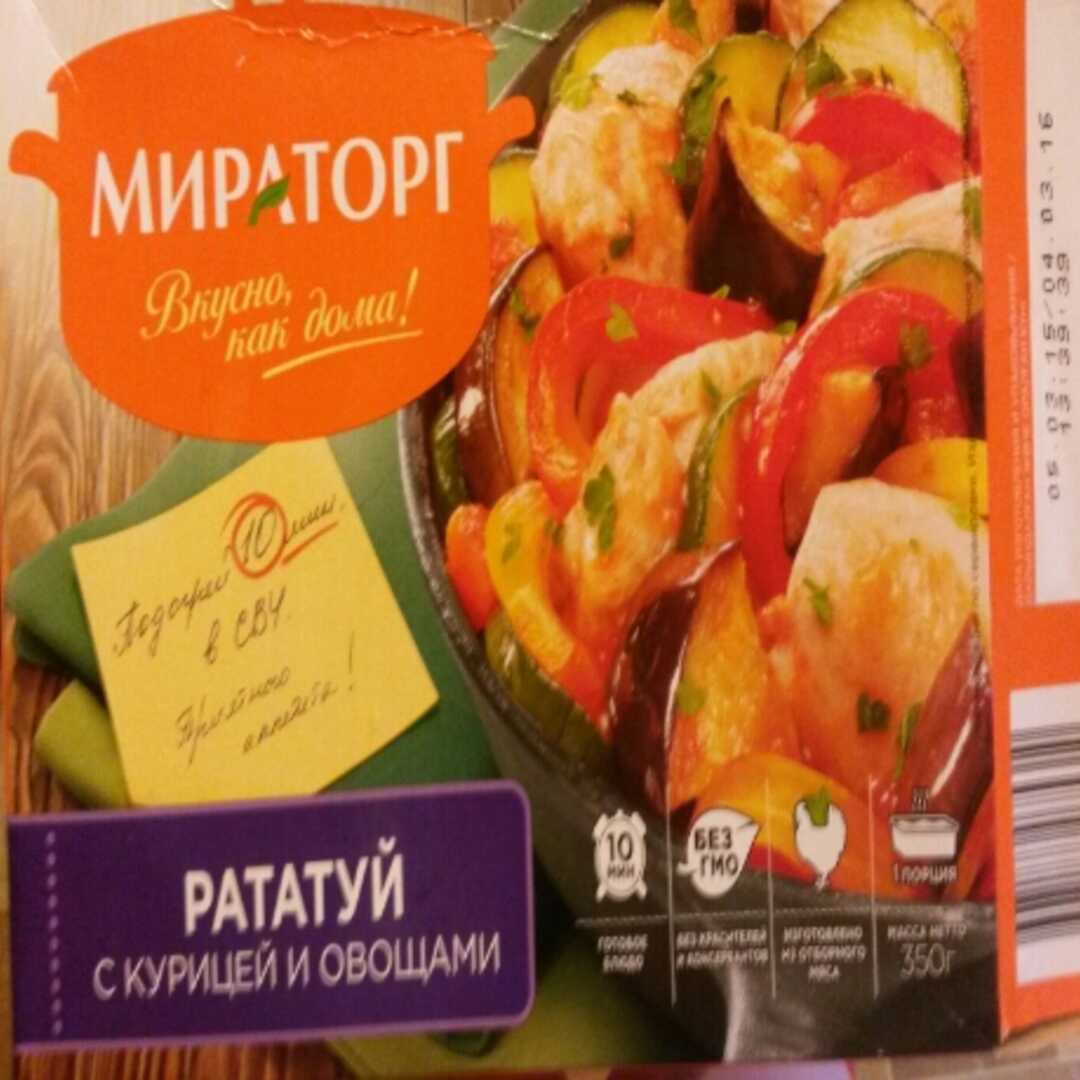 Мираторг Рататуй с Курицей и Овощами Калории и Пищевая Ценность