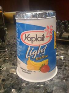 Yoplait Light Fat Free Yogurt - Strawberry Banana