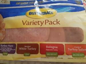 Butterball Turkey Ham, White Turkey Bologna & Turkey Salami (Variety Pack)