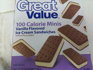 Great Value 100 Calorie Minis Ice Cream Sandwich