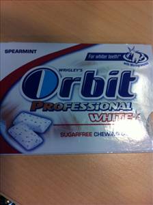 Wrigley Orbit Sugar Free Chewing Gum - White Spearmint