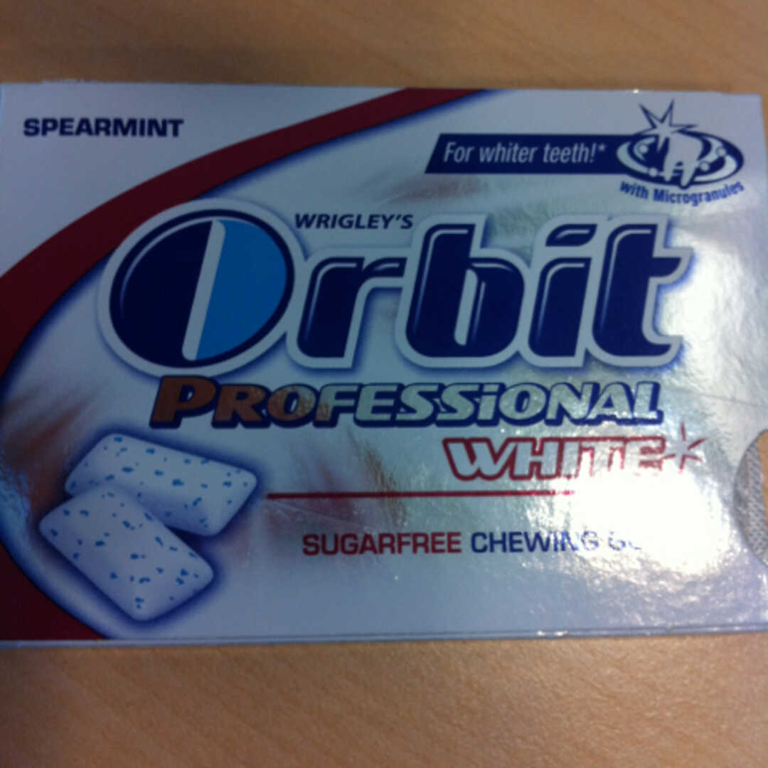 Wrigley Orbit Sugar Free Chewing Gum - White Spearmint