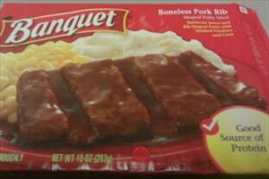 Banquet Boneless Pork Rib Shaped Patty Meal