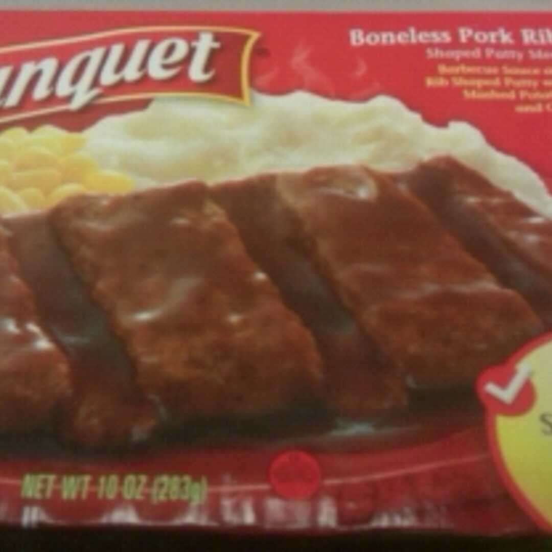 Banquet Boneless Pork Rib Shaped Patty Meal