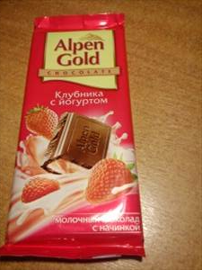 Альпен Гольд Шоколад Клубника с Йогуртом