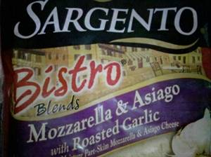 Sargento Bistro Blends - Mozzarella & Asiago with Roasted Garlic Cheese
