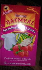 ShopRite Strawberry Cream Instant Oatmeal