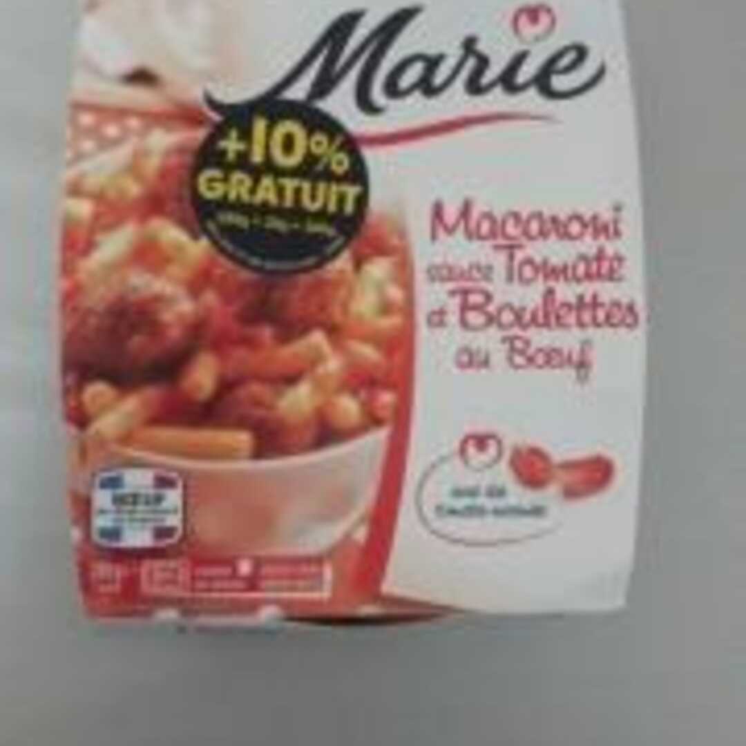 Marie Macaroni Sauce Tomate et Boulettes de Viande