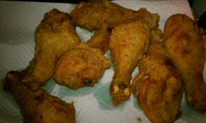 Chicken Drumstick Meat and Skin (Broilers or Fryers, Batter, Fried, Cooked)