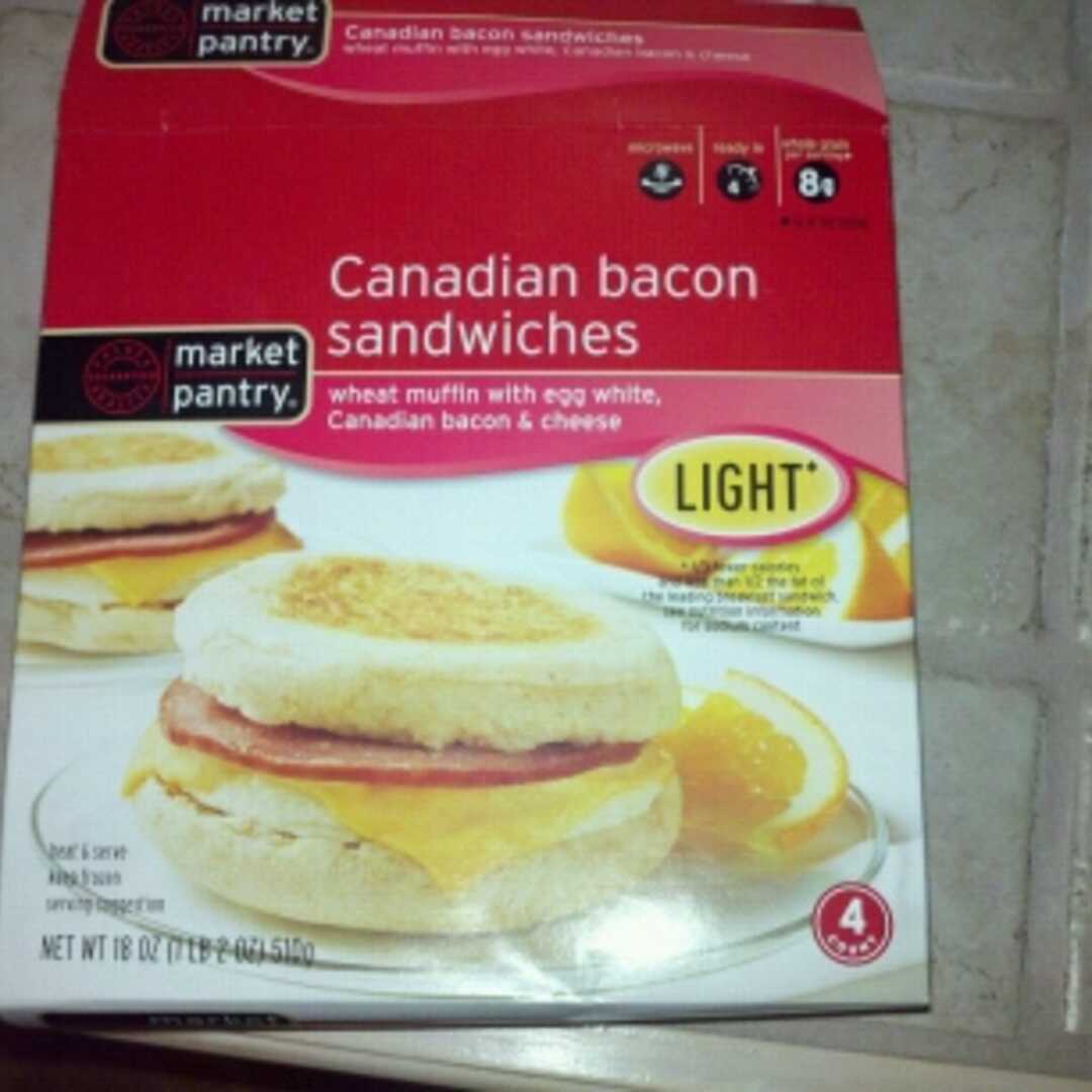 Market Pantry Light Canadian Bacon Sandwich