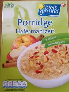 Bleib Gesund Porridge Hafermahlzeit Apfel-Zimt