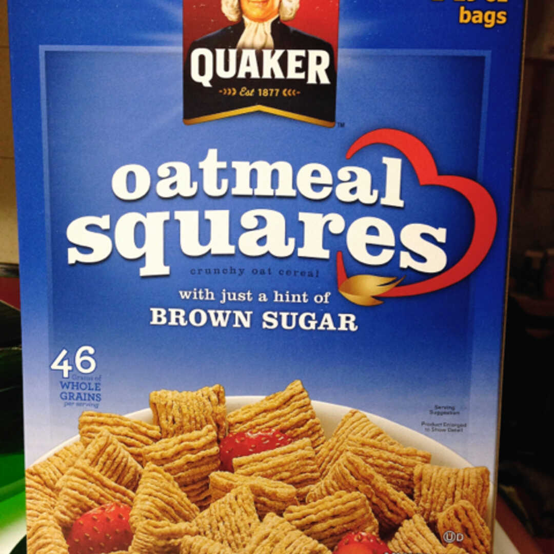 Quaker Oatmeal Squares Crunchy Cereal with Hint of Brown Sugar