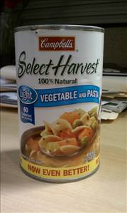 Campbell's Select Harvest Light Vegetable & Pasta Soup