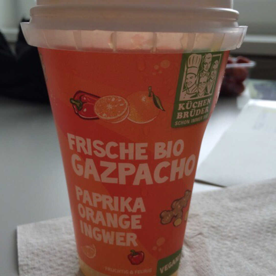 Küchenbrüder  Frische Bio Gazpacho Paprika Orange Ingwer