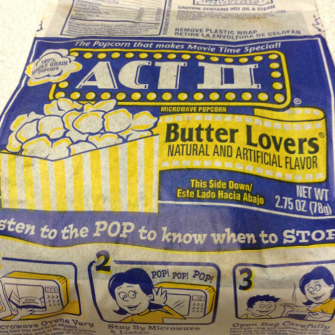 Act II Butter Lover's Microwave Popcorn