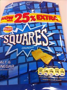 Walkers Squares Salt & Vinegar (Packet)
