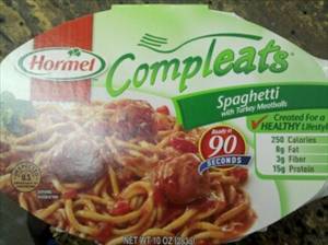 Hormel Compleats Spaghetti with Turkey Meatballs