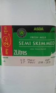 Asda Semi-Skimmed Milk