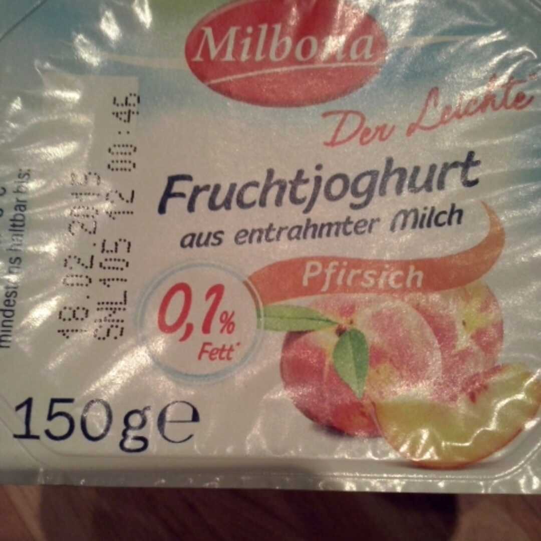 Milbona Fruchtjoghurt Pfirsich 0,1%