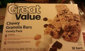Great Value Chewy Granola Bars - Variety Pack