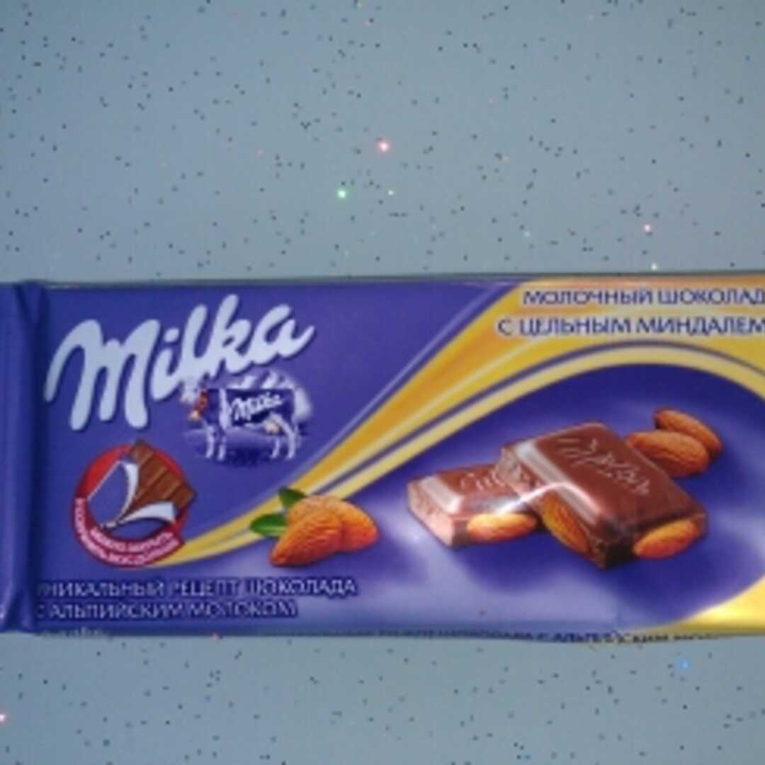 Милка Молочный Шоколад с Цельным Миндалем