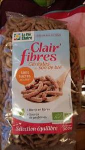 La Vie Claire Clair'fibres Céréales au Son de Blé Bio