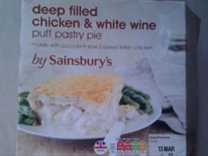 Sainsbury's Deep Filled Chicken & White Wine Puff Pastry Pie