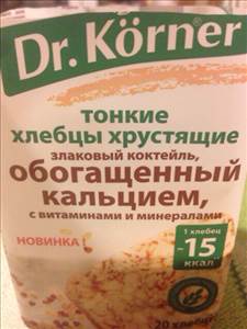 Dr. Korner Тонкие Хлебцы Хрустящие Злаковый Коктейль