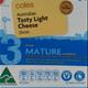 Coles Light Tasty Cheese Slices